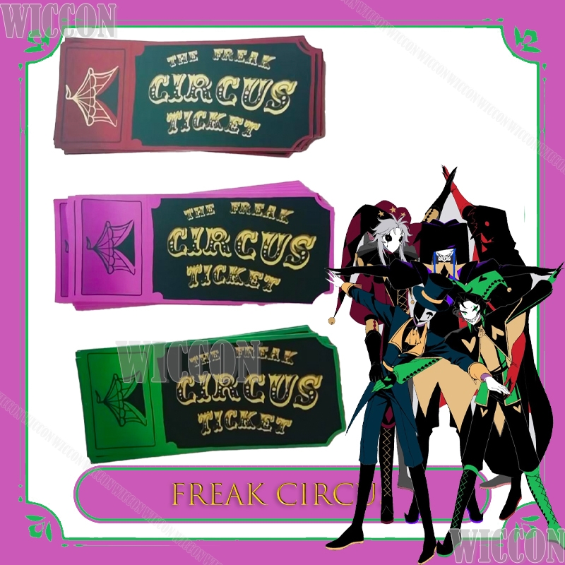 Anime Merchandise In Japanese - Kartu Tiket Freak Circus Merah Hijau