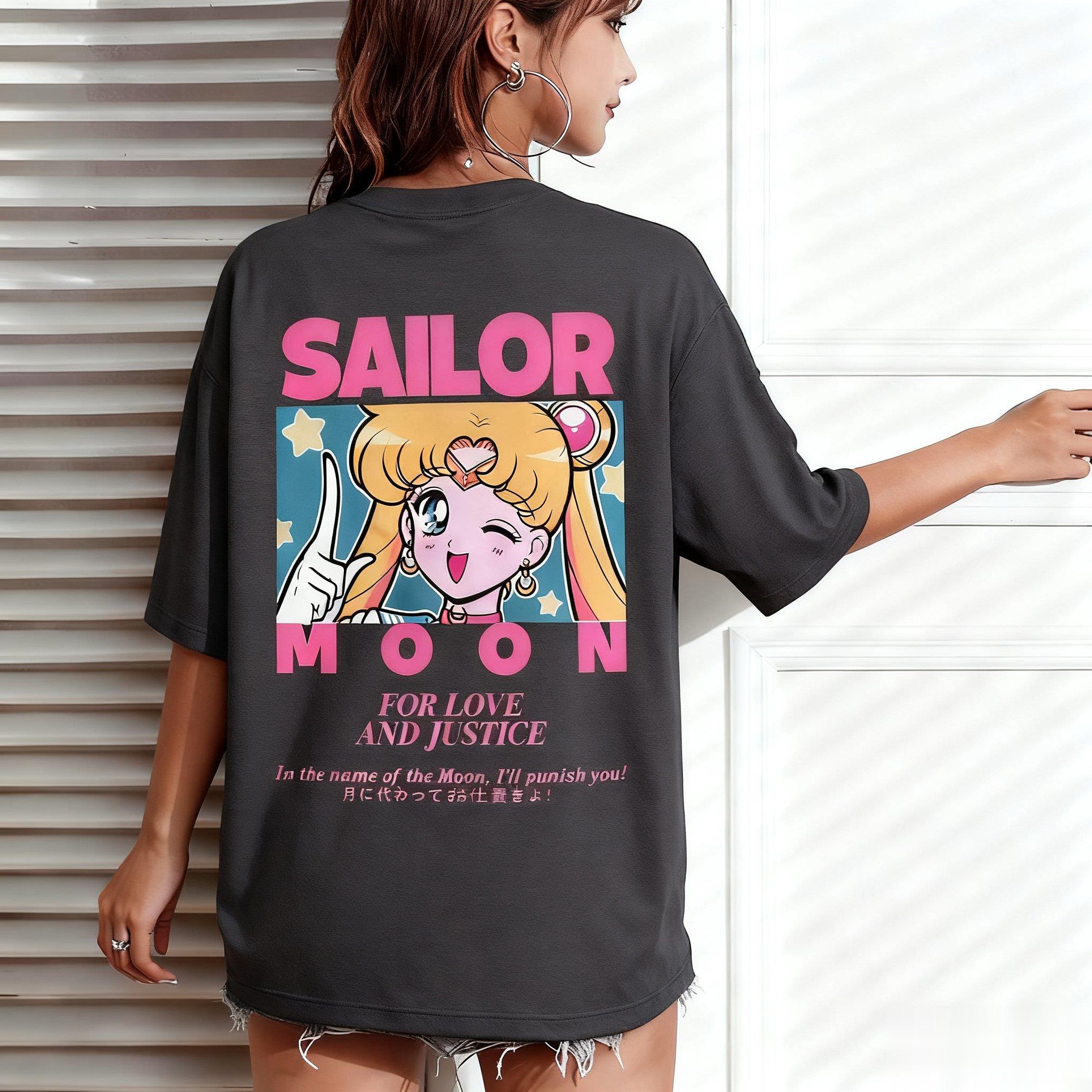 Anime Merchandise Store Japan - Kaos Sailor Moon Oversize Kasual Streetwear