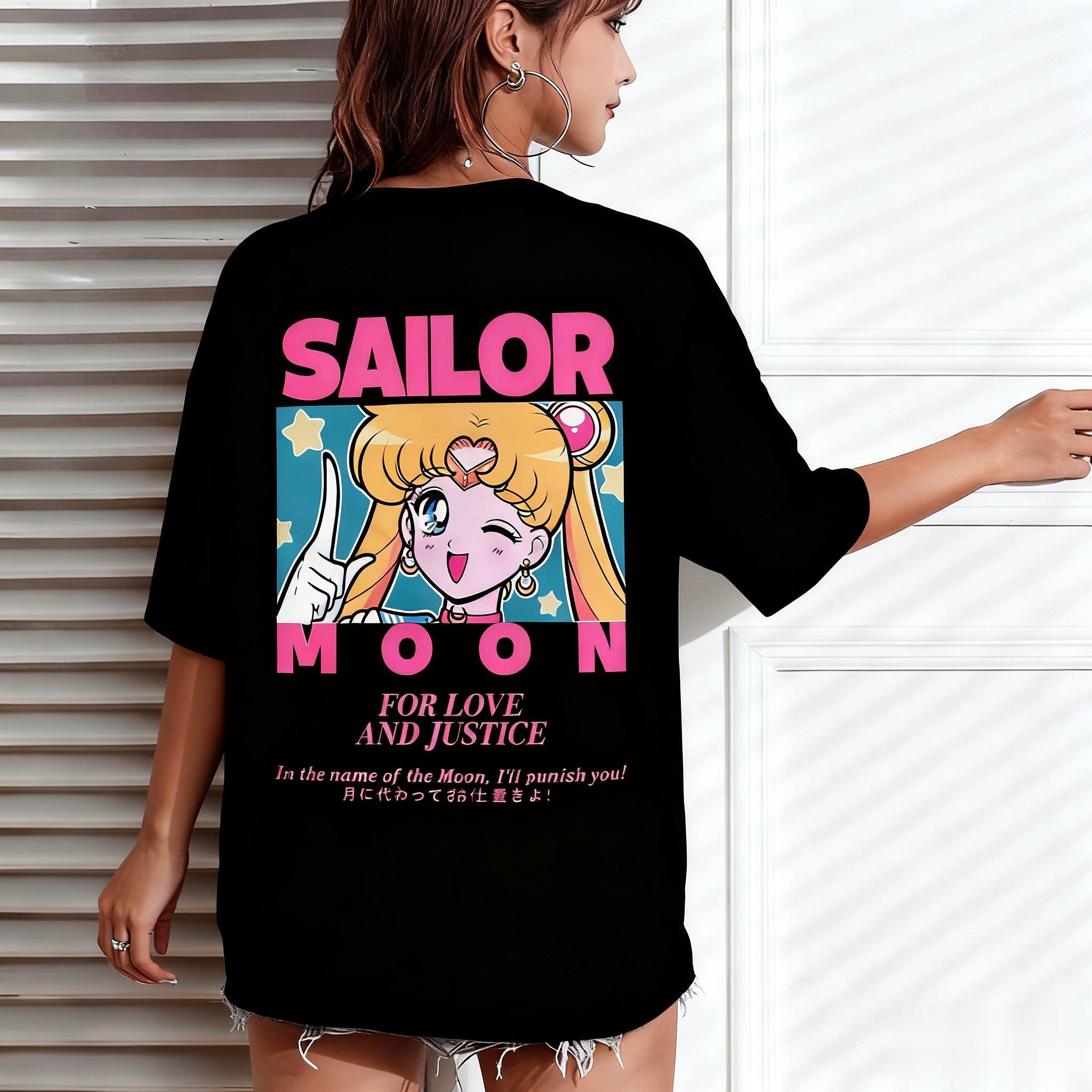 Kaos Sailor Moon Oversize Kasu - Anime Merchandise Store Japan ulasan dan harga
