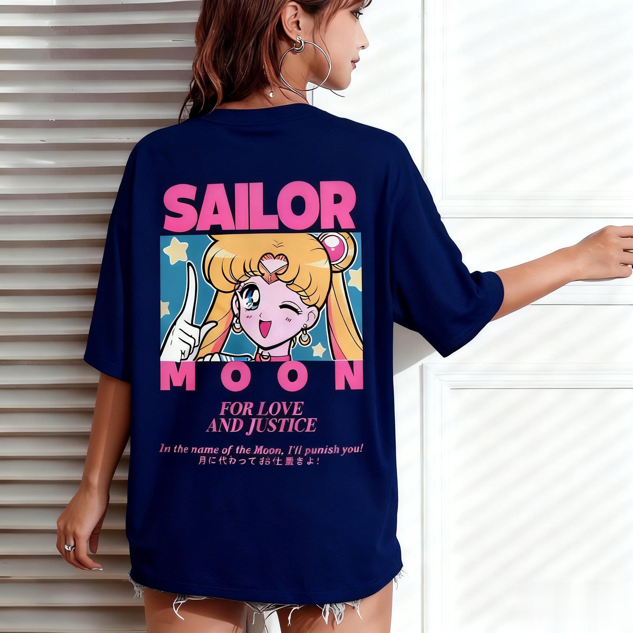 Kaos Sailor Moon Oversize Kasu - Anime Merchandise Store Japan ulasan dan harga